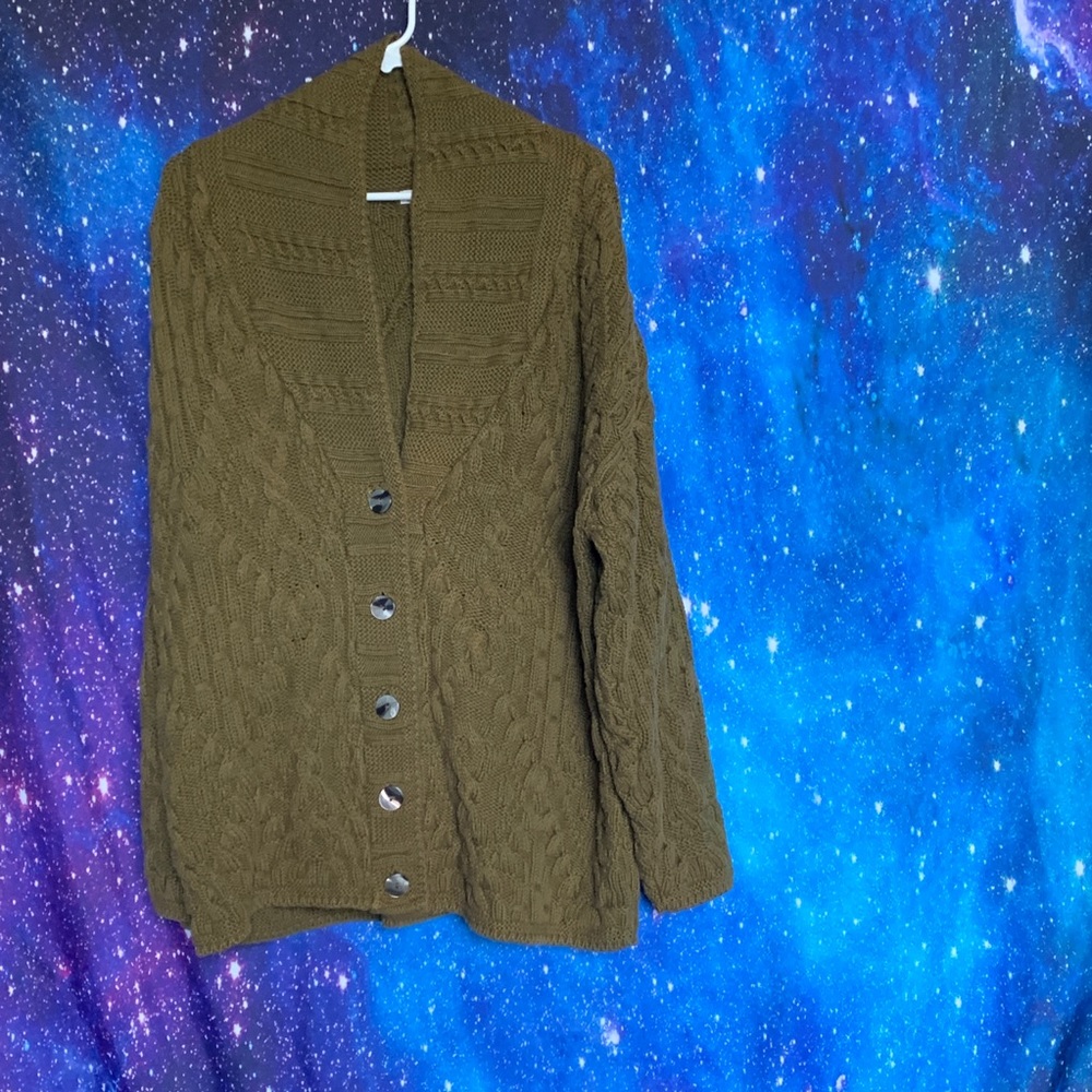 Erik Stewart- Green Oversized Cardigan